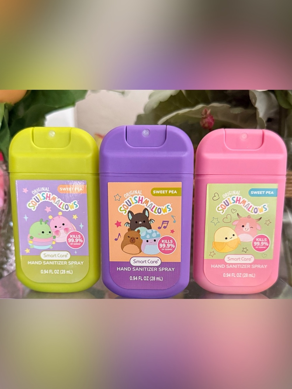 🆕🪷 SMART CARE LIMITED EDITION “SQUISHMALLOWS” HAND SANITIZER SET OF 3. NEW!